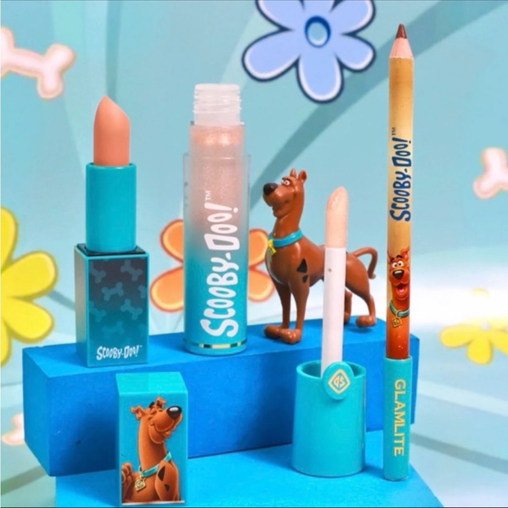 Glamlite x Scooby Doo Nude Lip Kit Lipstick Lipgloss Liner Set Trio BNIB